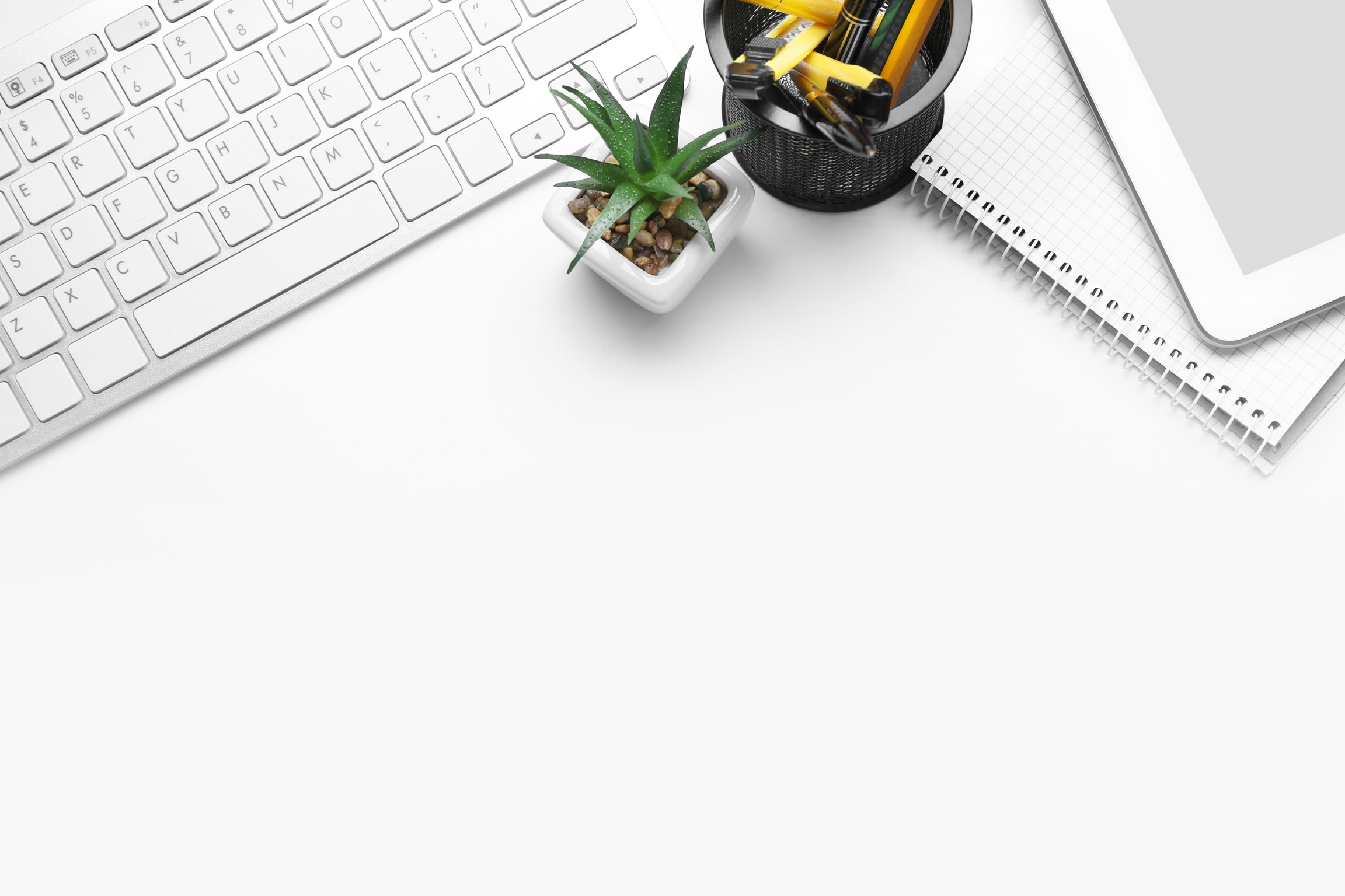 Office Tools on White Desk